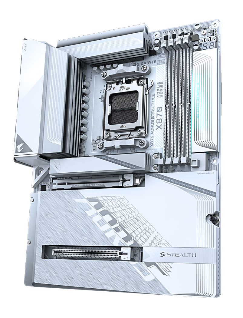 GIGABYTE X870 AORUS STEALTH ICE AMD AM5 Motherboard